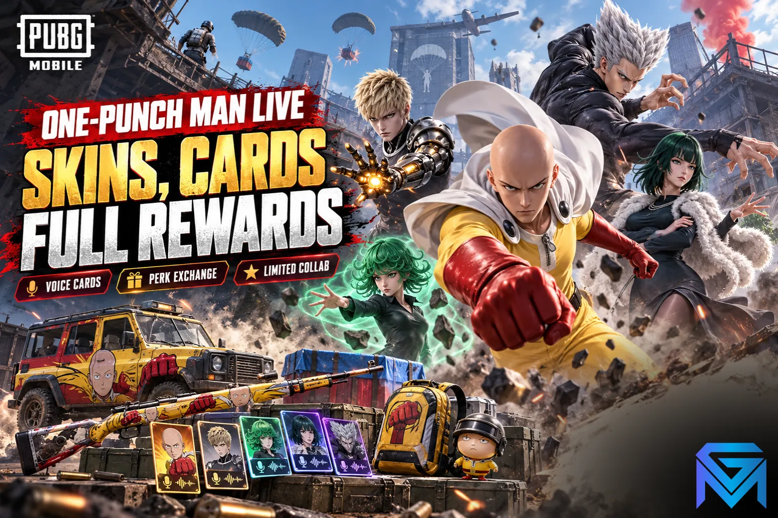 PUBG Mobile PUBG Mobile x One-Punch Man: Skins, Cards & Full R news image