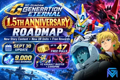 SD Gundam G Generation ETERNAL SD Gundam G Generation ETERNAL: 1.5th Anniversary  news image