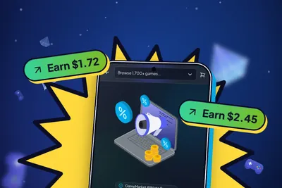 GameMarket Share a Link, Earn Up to 50%: GameMarket Affiliate news image