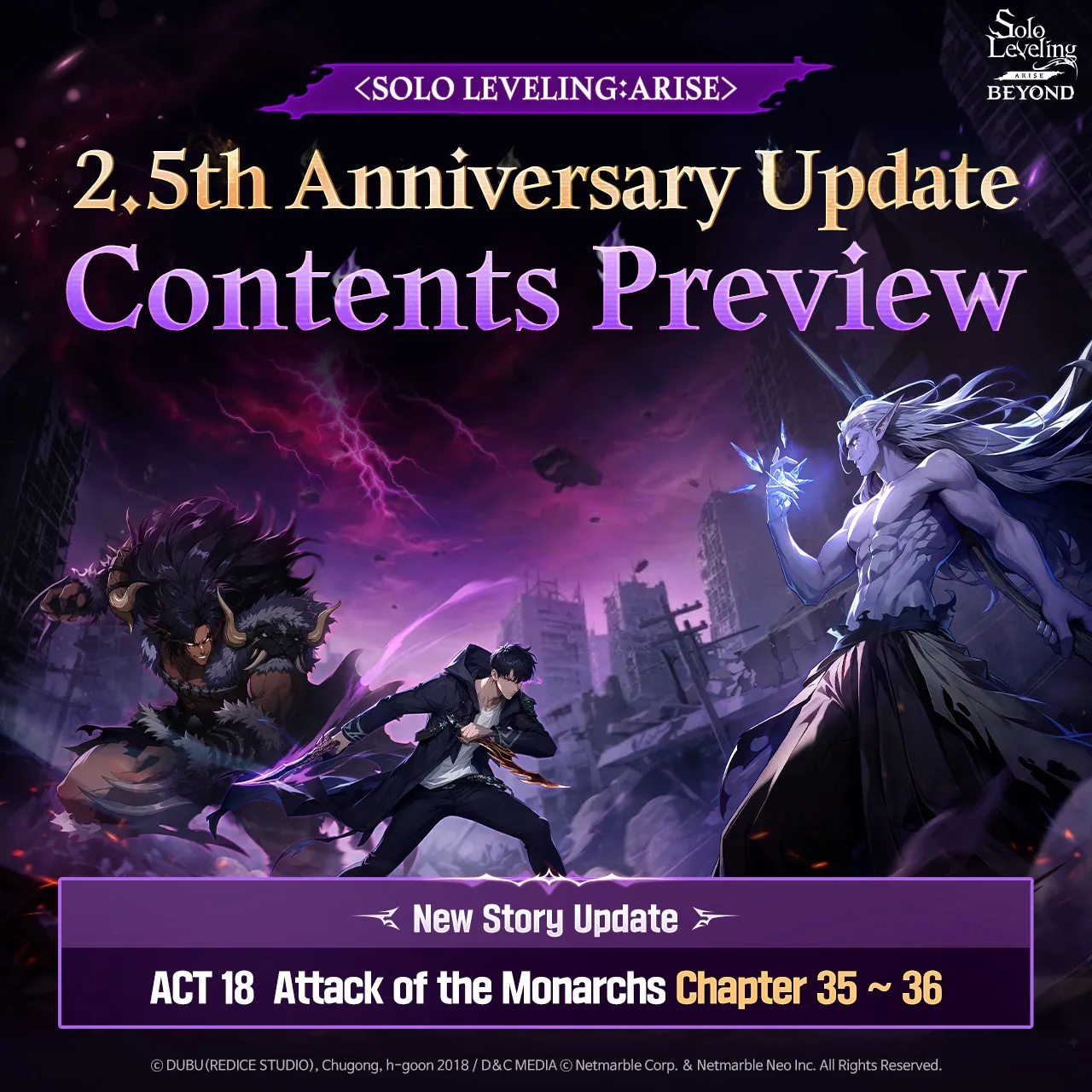 Solo Leveling Arise 2.5 Anniversary: New Hunters & Rewards