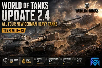 World of Tanks World of Tanks Update 2.4: All Four New German Hea news image