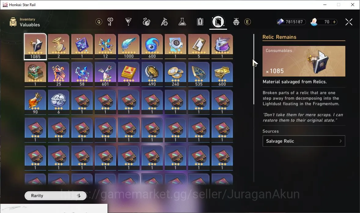 Honkai Star Rail Accounts End Game ASIA |TL 70|10 Limited|[Acheron,FeiXiao,Ruan Mei,Silver 2