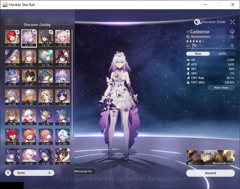 Honkai Star Rail Accounts Mid Game Asia|TL 65| 12 Limited | Castorice,Tribbie,The Herta,Hyacine,Anaxa,Sparkle Etc |MC 4