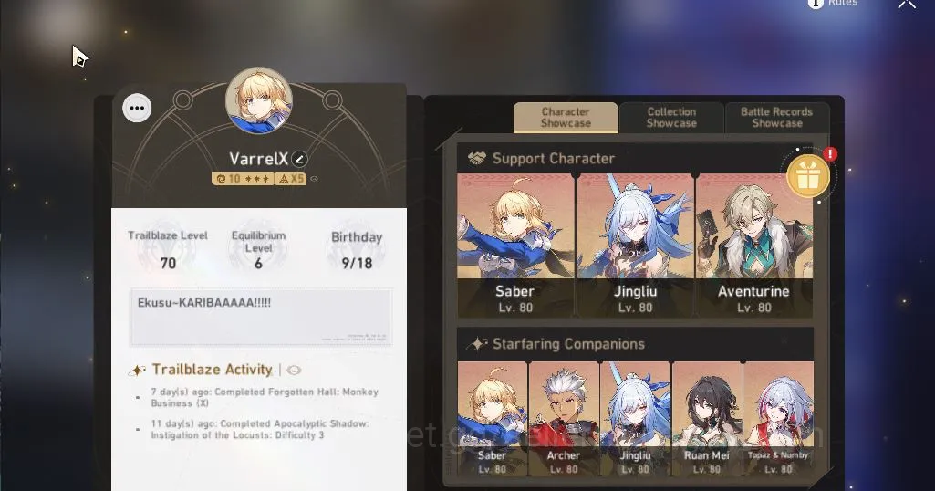 Honkai Star Rail Mid Game ASIA|TL 70|17 Limited|[Aventurine,Castorice,Hysile image 1