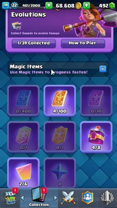 Clash Royale Accounts Midgame Lvl 22|Trophy 3113|KTL 9|Card 63|1 EVO,14 Epic,24 Rare,25 Common|Gems 492|TakeEmail(CR1050) 3