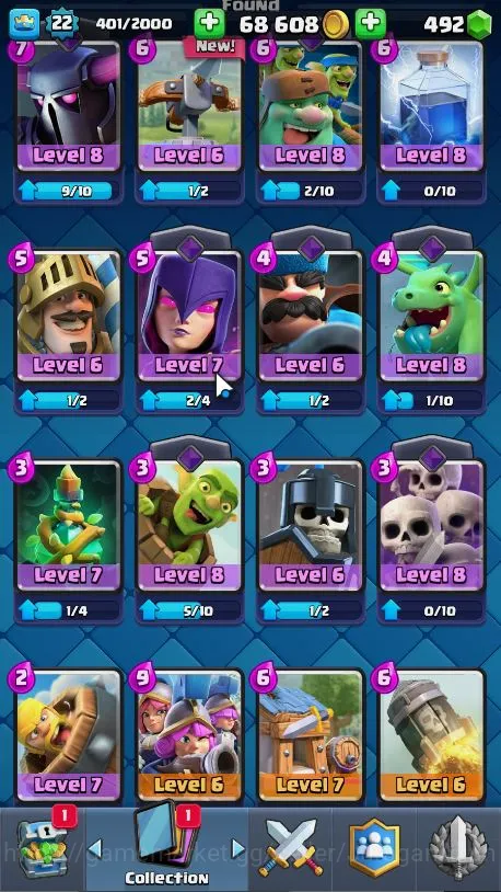 Clash Royale Accounts Midgame Lvl 22|Trophy 3113|KTL 9|Card 63|1 EVO,14 Epic,24 Rare,25 Common|Gems 492|TakeEmail(CR1050) 5