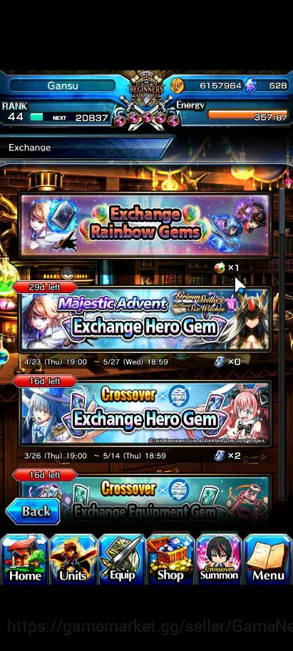 Grand Summoners Accounts Global|Rank 44|3 Ascend+1 TW| DL Rimuru+TW,DLS Rim image 3