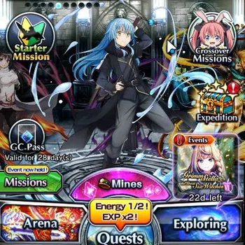 Grand Summoners End-Game Global|Rank 44|3 Ascend+1 TW| DL Rimuru+TW,DLS Rim image 1