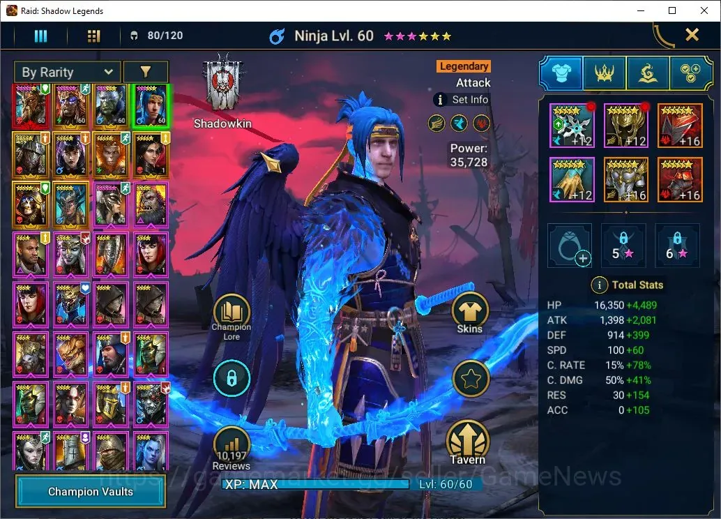 Raid: Shadow Legends Accounts を購入 - Lv 31 | 534K PWR | 1
