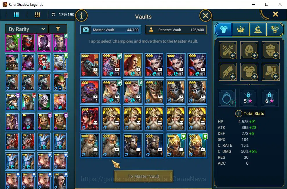 Raid: Shadow Legends Accounts Mid-Game Lv49 1,1M Power|1 Mythic(Kurosa)+28 6