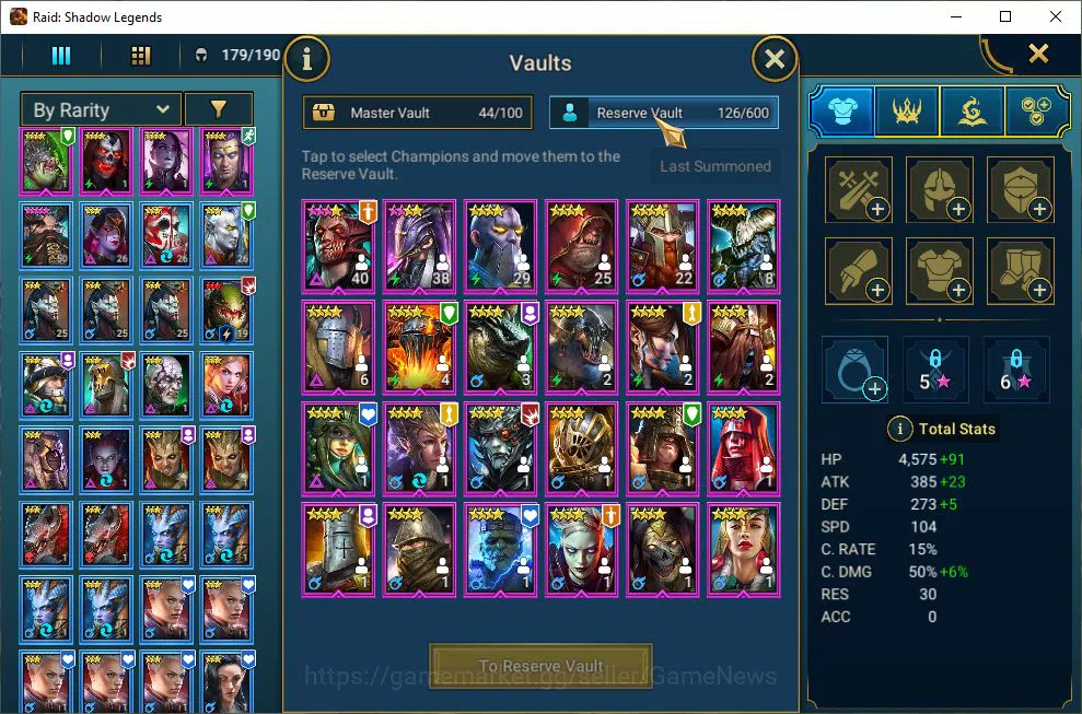 Raid: Shadow Legends Accounts Mid-Game Lv49 1,1M Power|1 Mythic(Kurosa)+28 7