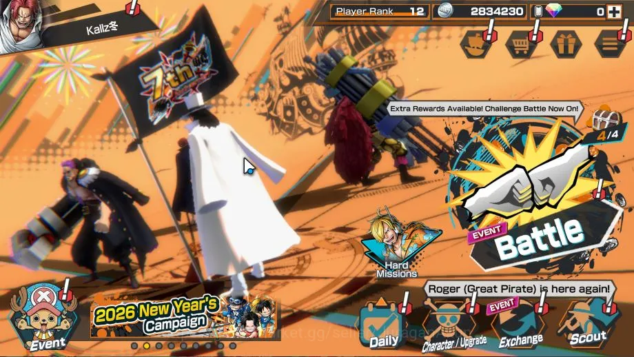 One Piece Bounty Rush Accounts Global|6 META EX|FZ Zephyr,FR Shanks,Divine Shanks image 3