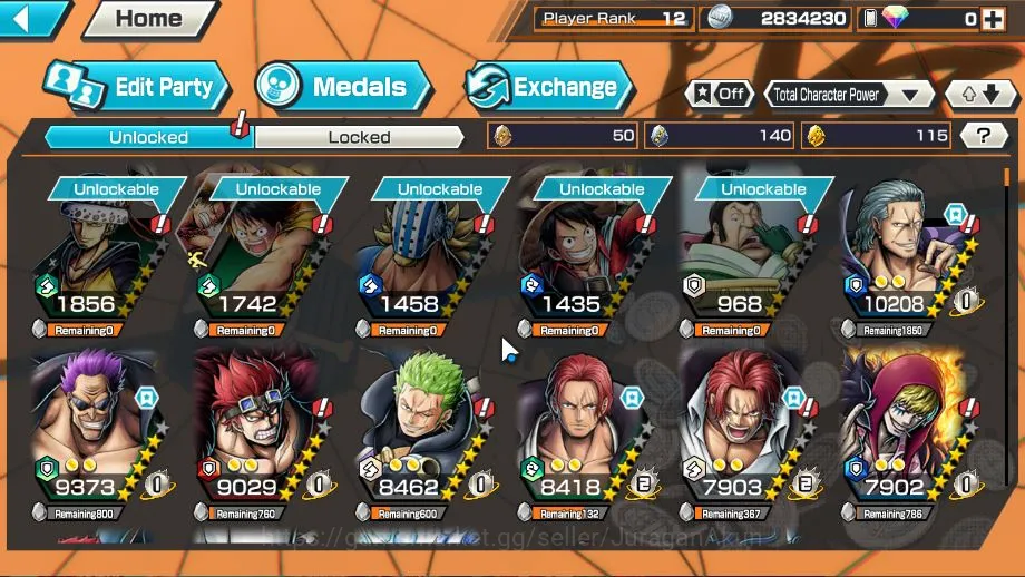 One Piece Bounty Rush Accounts Global|6 META EX|FZ Zephyr,FR Shanks,Divine Shanks image 4