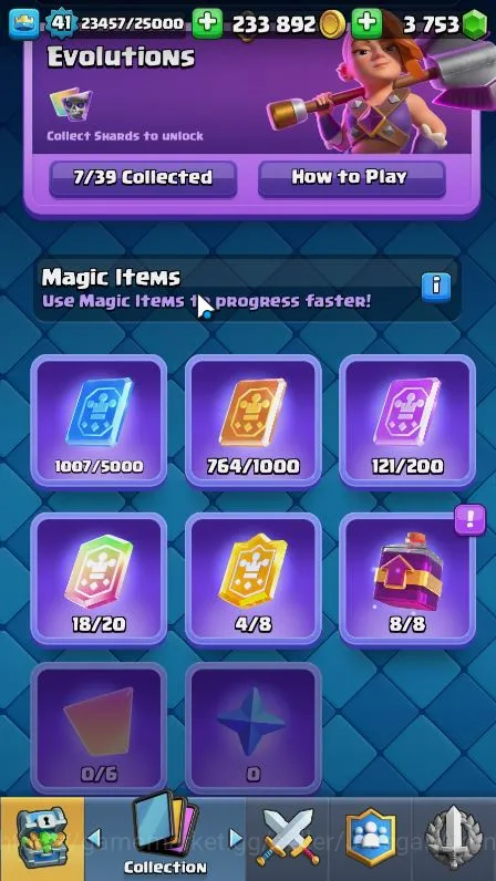 Clash Royale Midgame Lvl41|Trophy 7771|Limited Skin Emote|KTL 13|Card 1 image 1