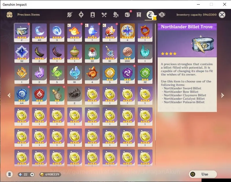 Genshin Impact Accounts Mid Game ASIA|AR 55|6 Limited+3 [5*Weapon]|Furina, Yelan, Chasca, Hu Tao, Zhongli, Nahida|Keqing 5
