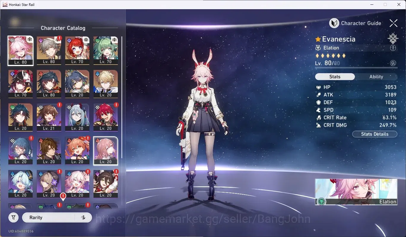 Honkai Star Rail Accounts America|TL 63|7 Limited [EvanesciaE2+Sign],Mortena image 2