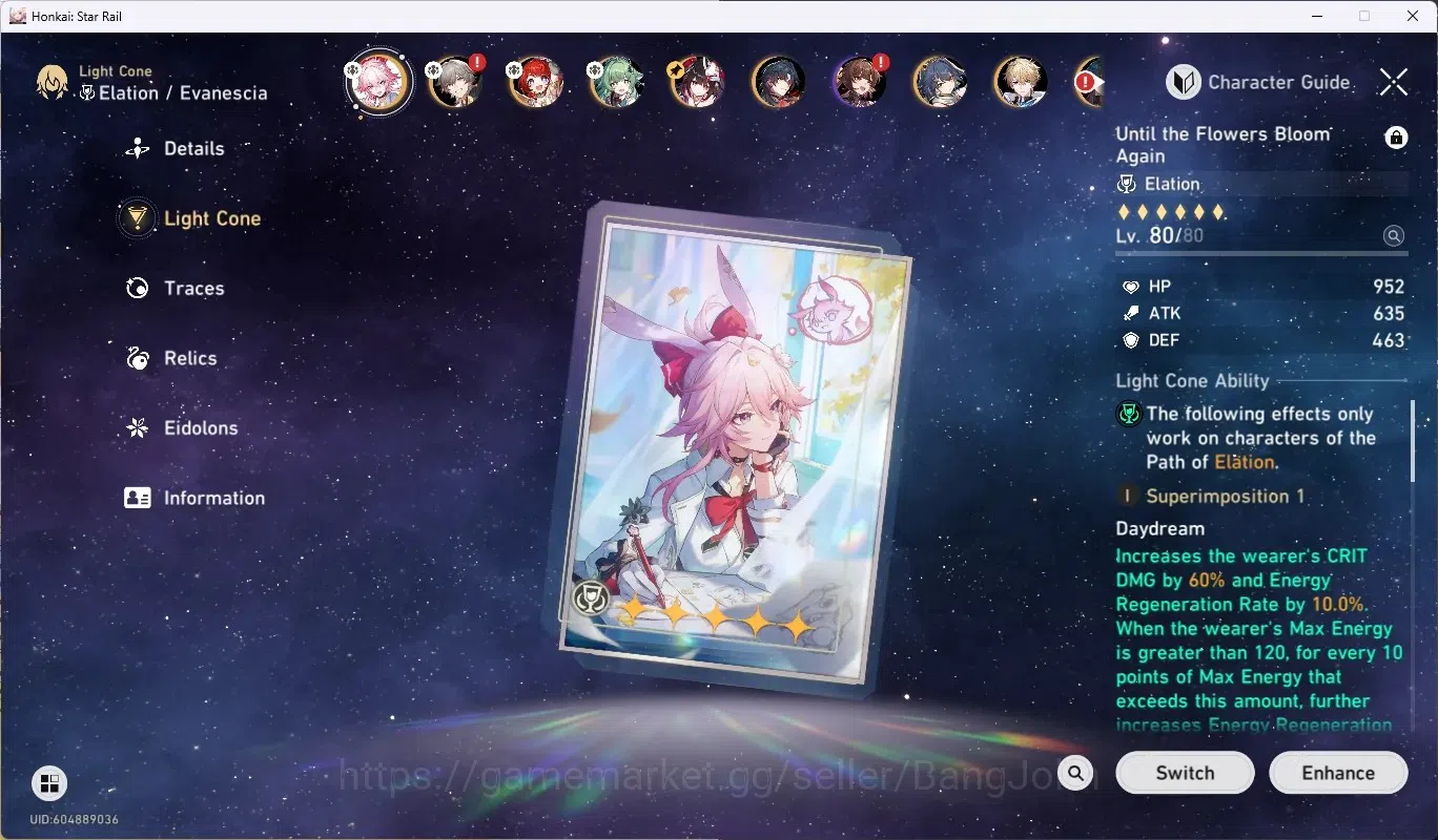 Honkai Star Rail Accounts America|TL 63|7 Limited [EvanesciaE2+Sign],Mortena image 4
