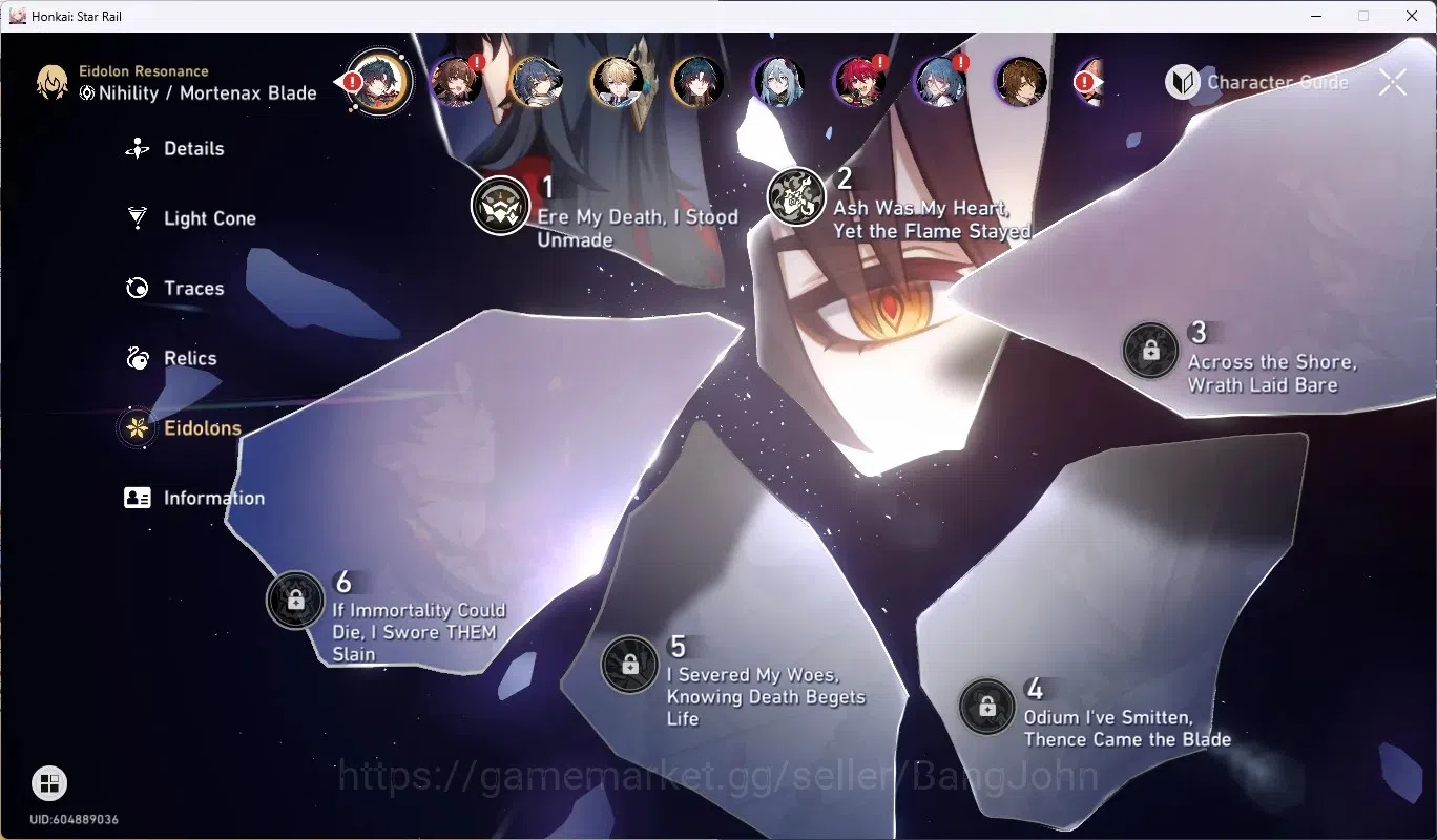 Honkai Star Rail Accounts America|TL 63|7 Limited [EvanesciaE2+Sign],Mortena image 6