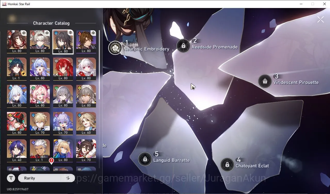 Honkai Star Rail Accounts Mid Game ASIA|TL70|9 Limits [Firefly(E1),RM(E1),Fugue,Robin,Argenti,Hyacine,Jingliu,RappaDr 3