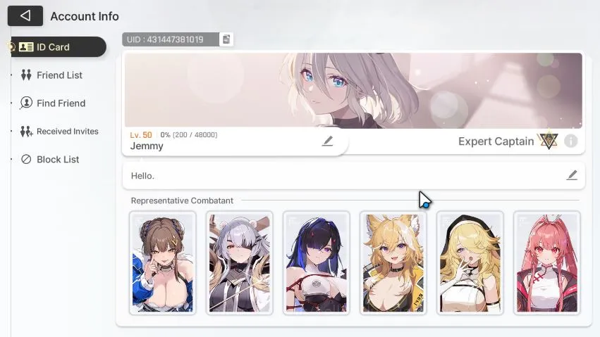Chaos Zero Nightmare Accounts Global Lv50|7 SSR (YukiM3,KhalipeM2,Chizuru,MeiLin image 1