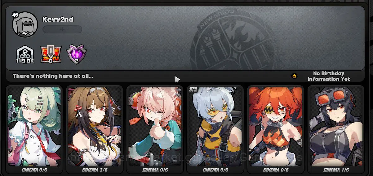Zenless Zone Zero Accounts Mid-Game ASIA|IK 46|S2 CH2| Prem Team YSG 3 Limited [Ye ShunguangM3+Sign,Sunna,Zhao] + 4 STD|2 S 2