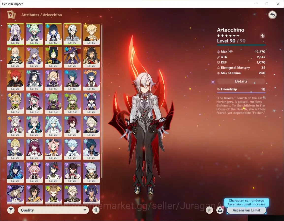 Genshin Impact Accounts ASIA|AR53| 3 Limited + 2 [5 Star's Weapon] Arlecch image 2