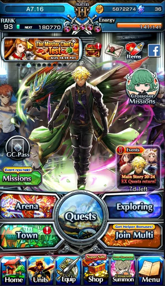 Grand Summoners Mid-Game [GLOBAL]Rank 93|19 Ascend(WGF+TW,Shirou+TW,Chloe+T image 1