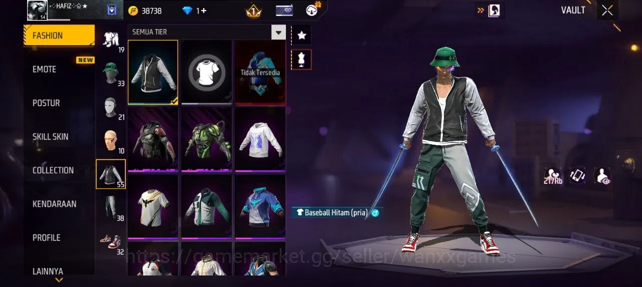 Free Fire Accounts Singapore | AKUN LVL 54 SG TROPICAL PARROT VAULT 55 EMOTE 10 KATANA LOBY 4 TAS 21 WEAPON 94 | W103 2