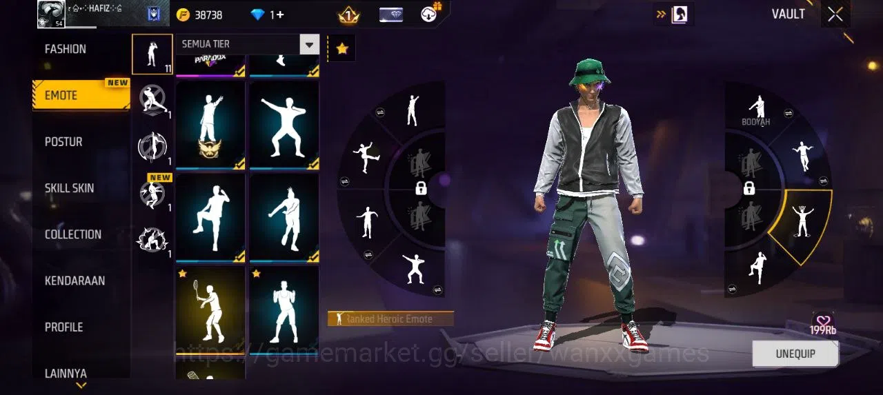 Free Fire Accounts Singapore | AKUN LVL 54 SG TROPICAL PARROT VAULT 55 EMOTE 10 KATANA LOBY 4 TAS 21 WEAPON 94 | W103 3
