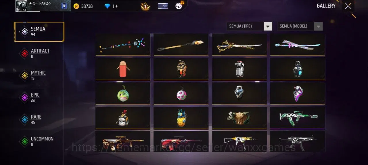 Free Fire Accounts Singapore | AKUN LVL 54 SG TROPICAL PARROT VAULT 55 EMOTE 10 KATANA LOBY 4 TAS 21 WEAPON 94 | W103 6