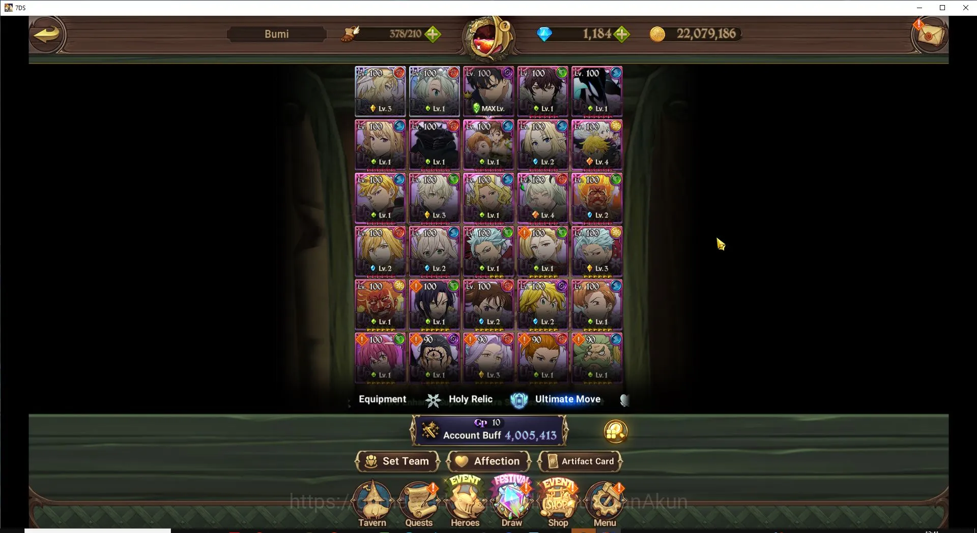 The Seven Deadly Sins: Grand Cross Accounts Endgame ASIA|4M CC|2 LR + 6 UR + Collab Solev,Eminen + 1164 Gems 2