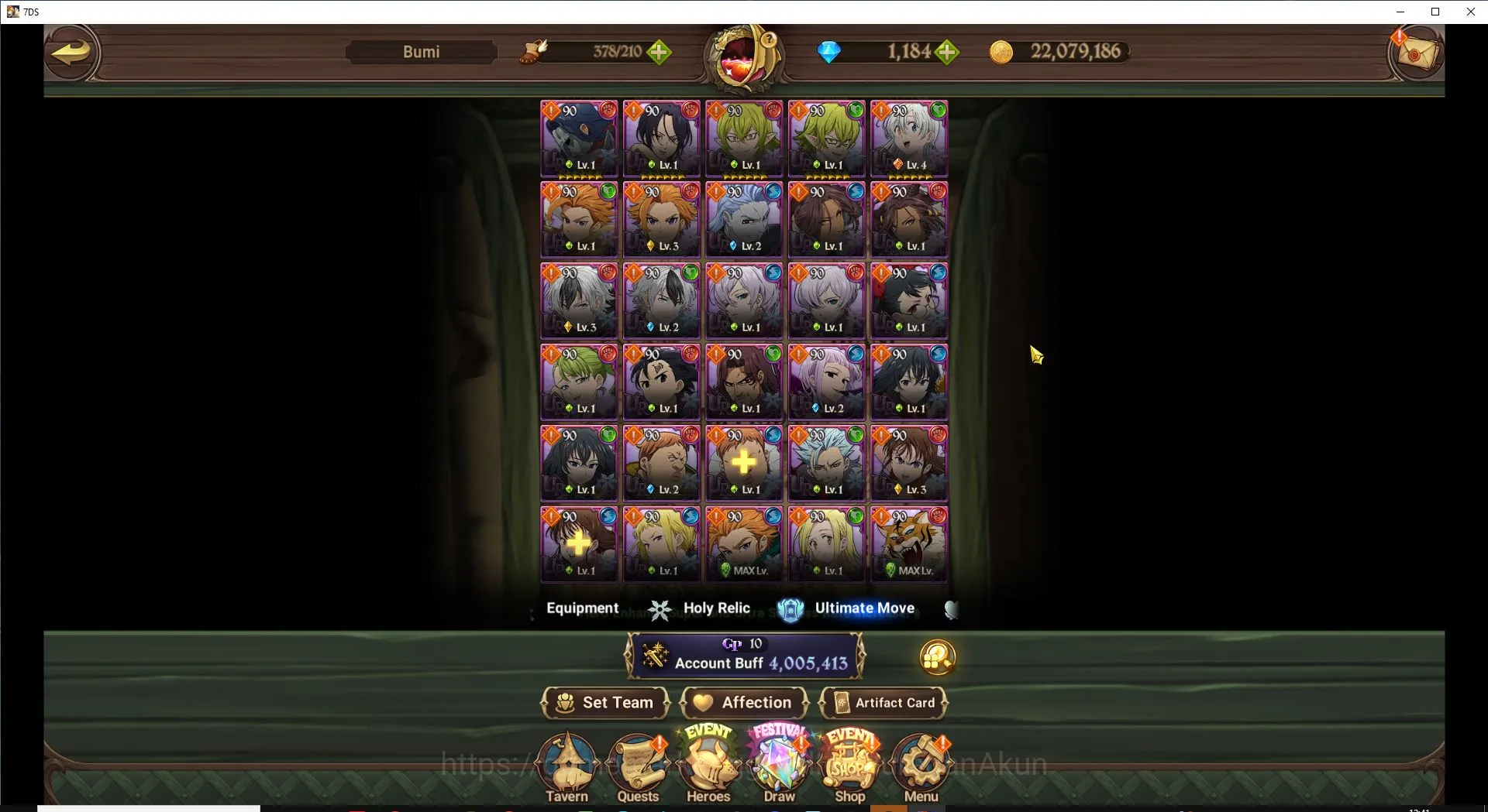The Seven Deadly Sins: Grand Cross Accounts Endgame ASIA|4M CC|2 LR + 6 UR + Collab Solev,Eminen + 1164 Gems 4