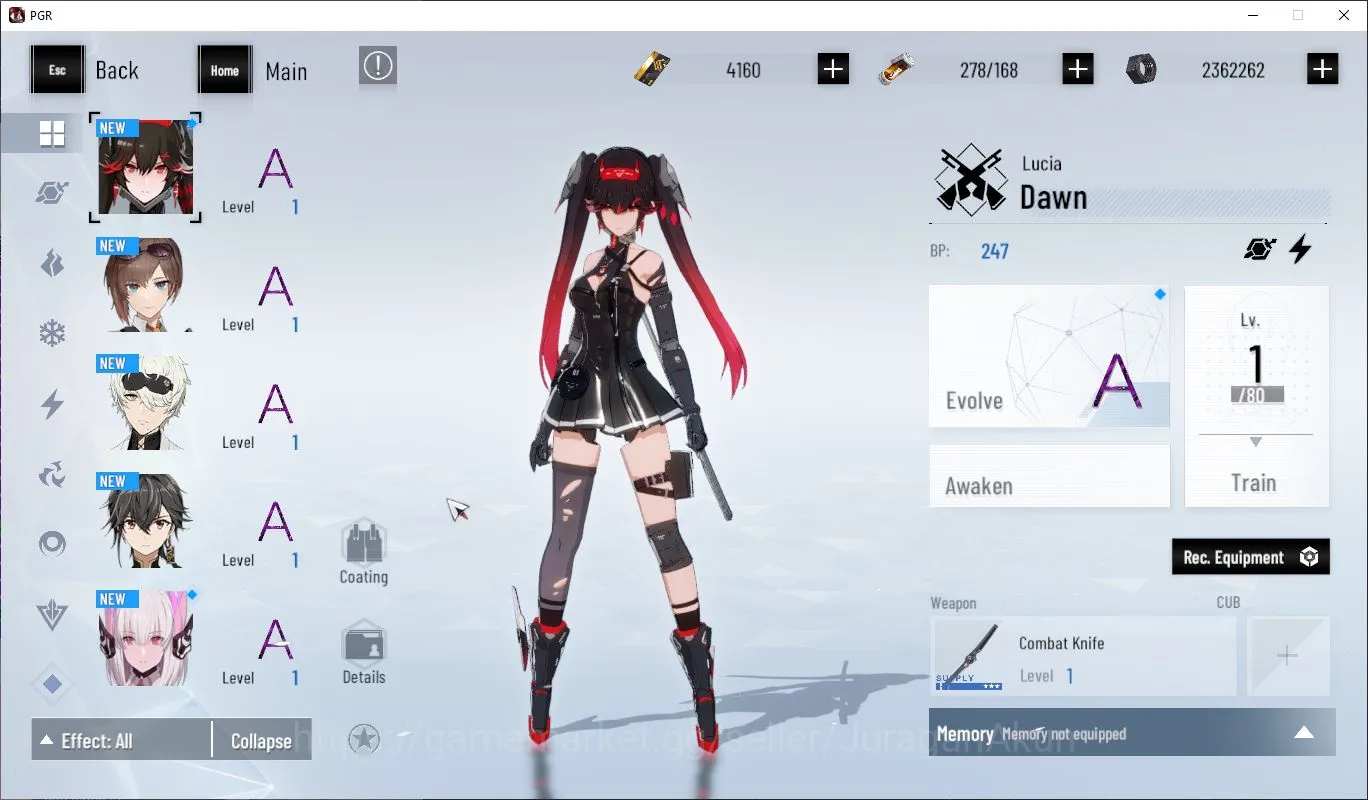 Punishing: Gray Raven Accounts Mid-Game Asia|Best Starter Lucia CW + Sign + 4k BC + 5.4K Blue Card| + Selector On|Chapter 3
