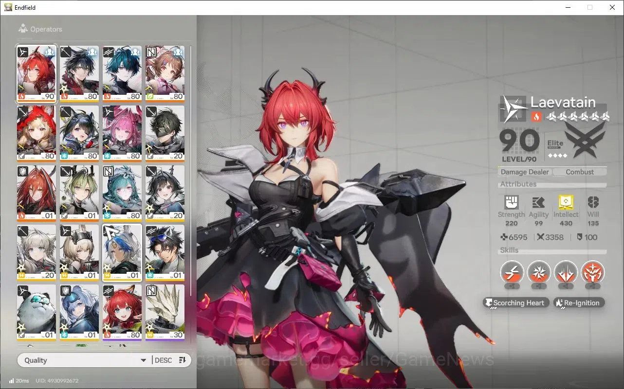 Arknights: Endfield Accounts ASIA|Lv 56|16K Oro|8 SSR (5 Limited) + 15(*6 1