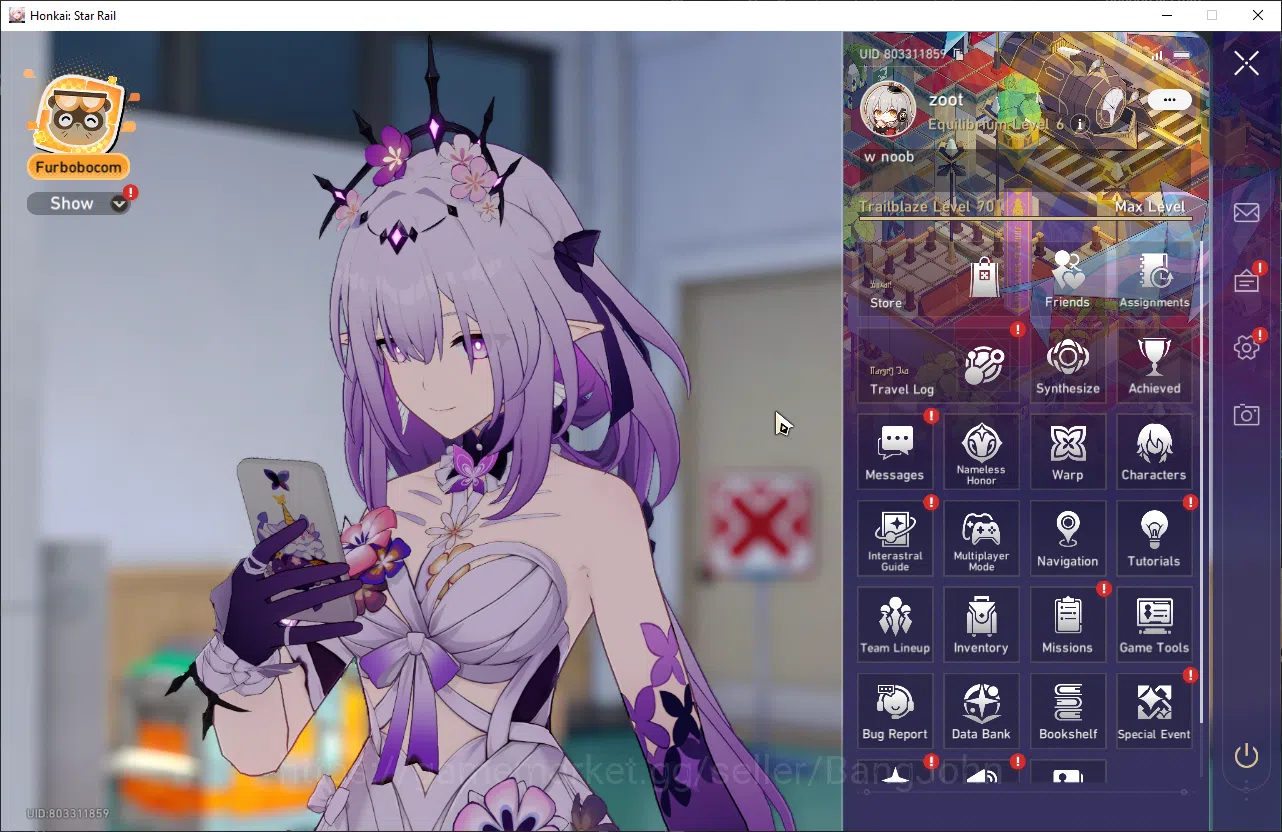 Honkai Star Rail Accounts ASIA | TL 70 | 16 Limit | Prime Team: Castorice + image 1