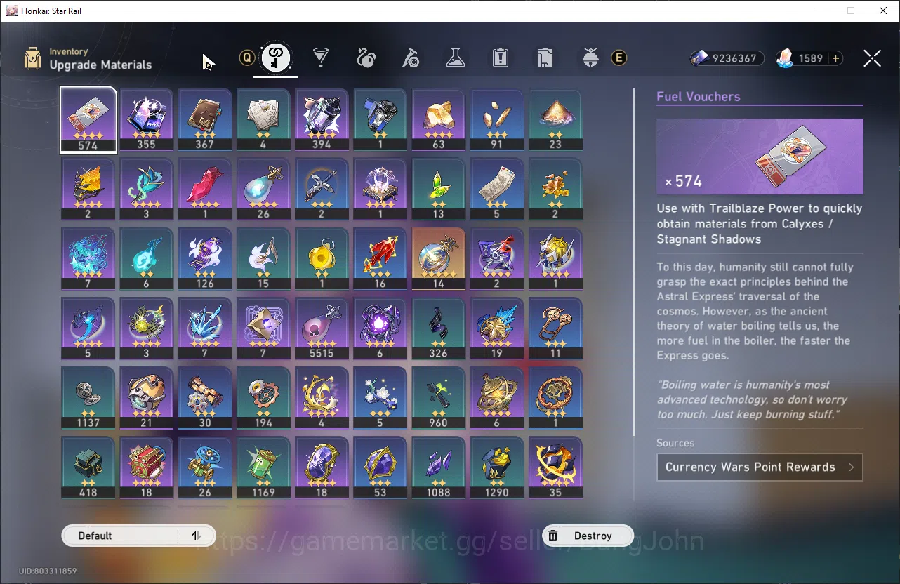 Honkai Star Rail Accounts ASIA | TL 70 | 16 Limit | Prime Team: Castorice + image 10
