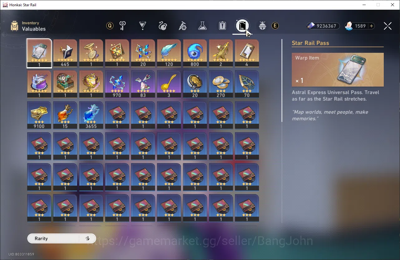 Honkai Star Rail Accounts ASIA | TL 70 | 16 Limit | Prime Team: Castorice + image 15