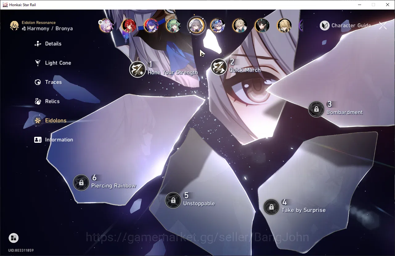 Honkai Star Rail Accounts ASIA | TL 70 | 16 Limit | Prime Team: Castorice + image 5