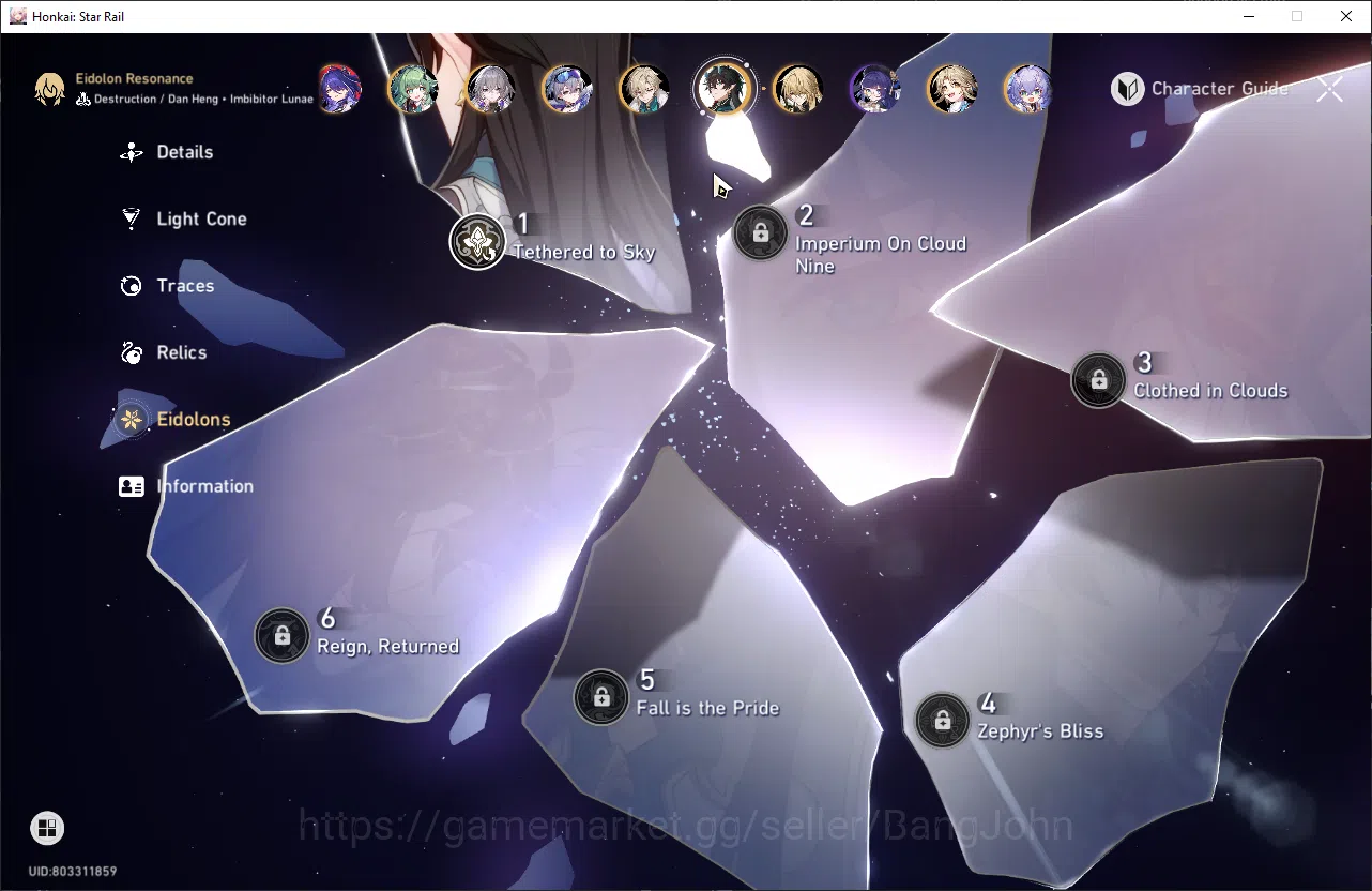 Honkai Star Rail Accounts ASIA | TL 70 | 16 Limit | Prime Team: Castorice + image 6