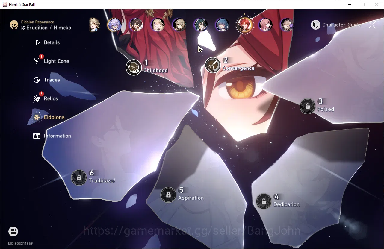 Honkai Star Rail Accounts ASIA | TL 70 | 16 Limit | Prime Team: Castorice + image 7