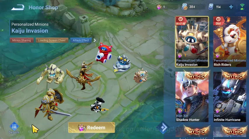 Honor of Kings Accounts GLOBAL HOK | FLAWLESS XIAO QIAO | COLLAB ELSA FROZ image 10