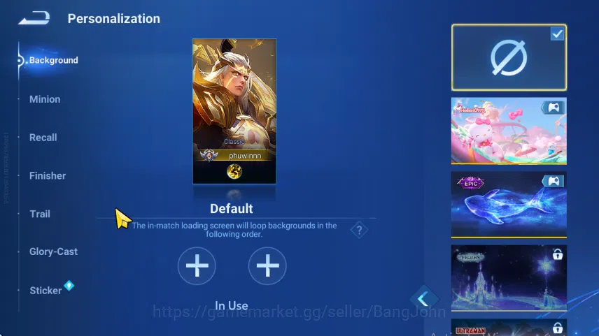 Honor of Kings Accounts GLOBAL HOK | FLAWLESS XIAO QIAO | COLLAB ELSA FROZ image 12