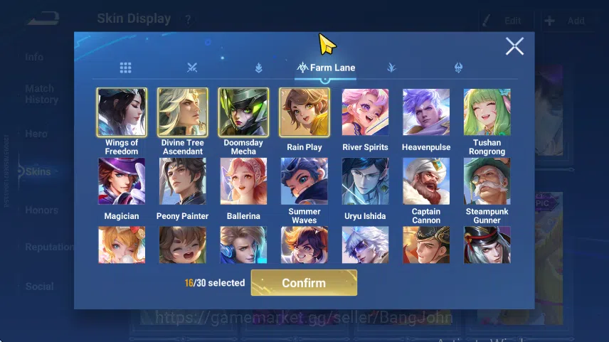 Honor of Kings Accounts GLOBAL HOK | FLAWLESS XIAO QIAO | COLLAB ELSA FROZ image 6