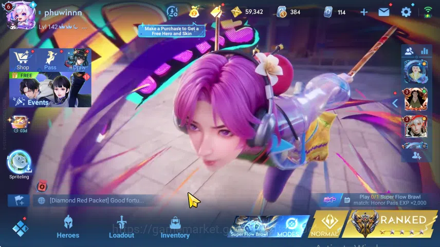 Honor of Kings Accounts GLOBAL HOK | FLAWLESS XIAO QIAO | COLLAB ELSA FROZ image 9