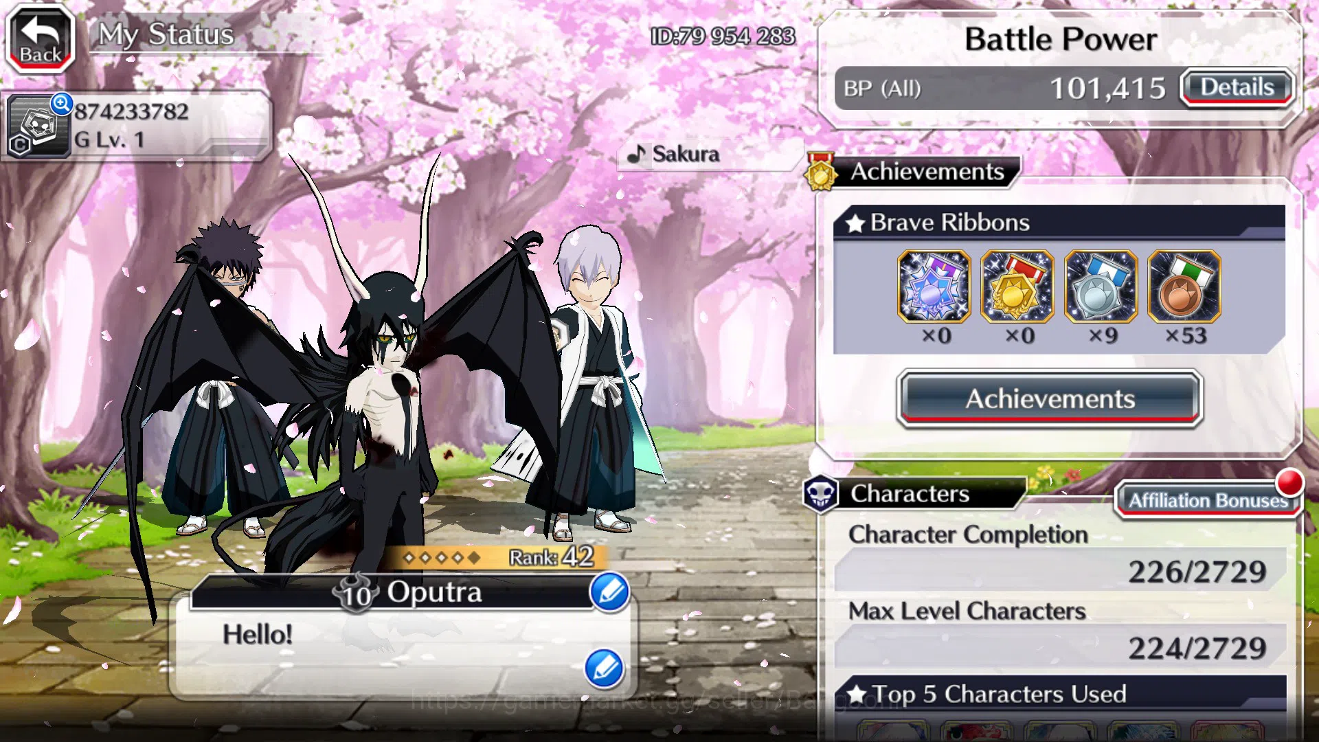Bleach: Brave Souls Accounts GLOBAL]6K Orb+Fresh All Story|Ulquiorra SegundaEta image 2