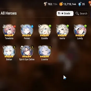 Epic Seven Accounts Starter Global Unverif|Fresh Starter|3 ML(Belian,SECeline,Lisette)+5*5 RGB|380 MM|PoH+Bless ON|Episode 1