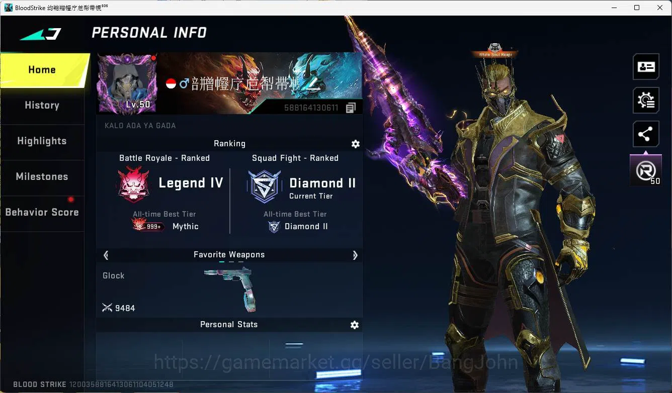 Blood Strike Accounts ASIA | EVO UMP45 | 2 Mele | 3 Eternal (Chainblade, image 1