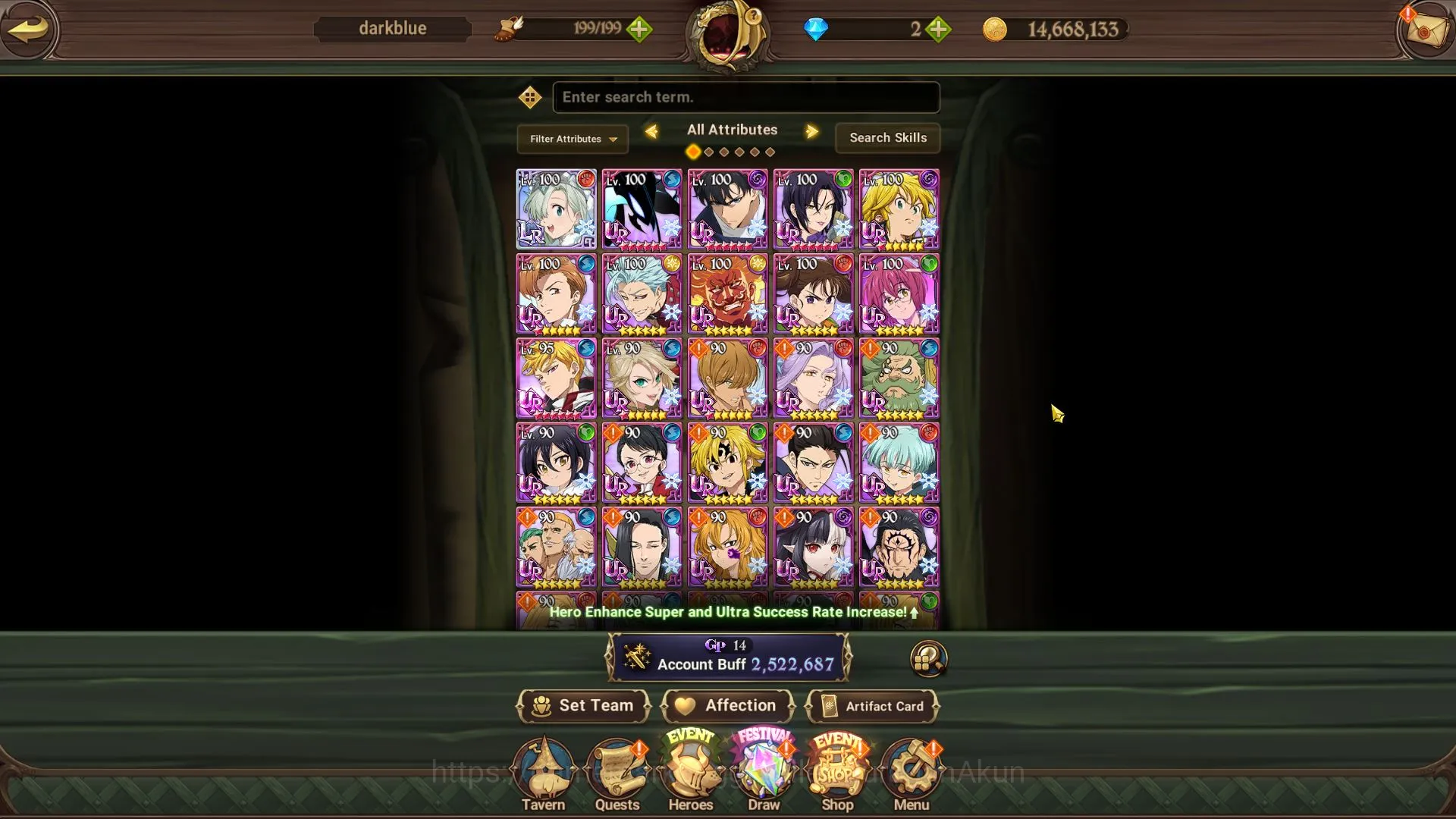 The Seven Deadly Sins: Grand Cross Accounts Midgame Asia |2,5M CC| 1LR+ 3UR+ Collab Solev |(OppressorDK, Sabunak, Lancelot 3
