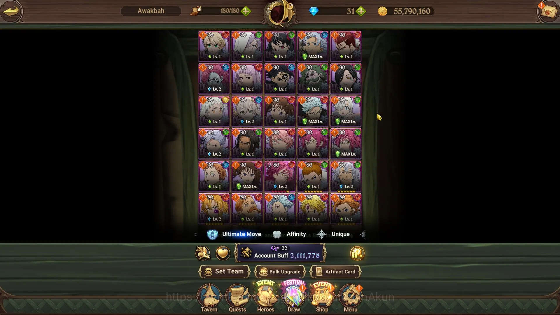 Asia|2,1M CC|CH 7|1 LR + 7 UR|Elizabeth,Merlin&Esca 2/6,DKMeliodas 4/6,Gowther 2/6,ODK 3/6,Arthur 2/6,etc|Code Only|(SDS3131) The Seven Deadly Sins: Grand Cross Midgame Asia|2,1M CC|CH 7|1 LR + 7 UR|Elizabeth,Merlin&Esc image 1