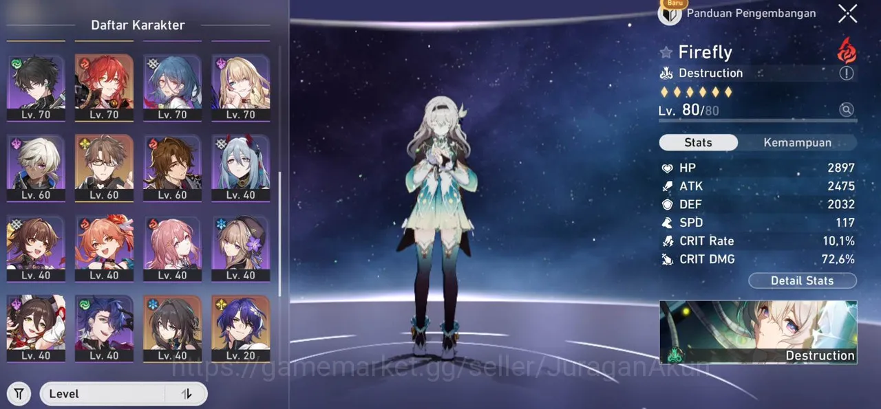 Honkai Star Rail Accounts Asia [TL70] 10 Limited (Firefly E1+Sign, The Herta image 3